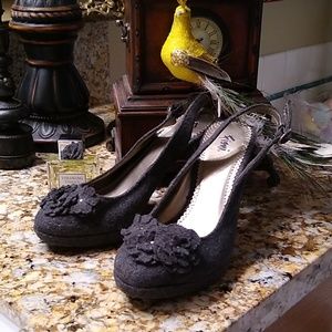 🎄Fioni slingback size 8 grey felt